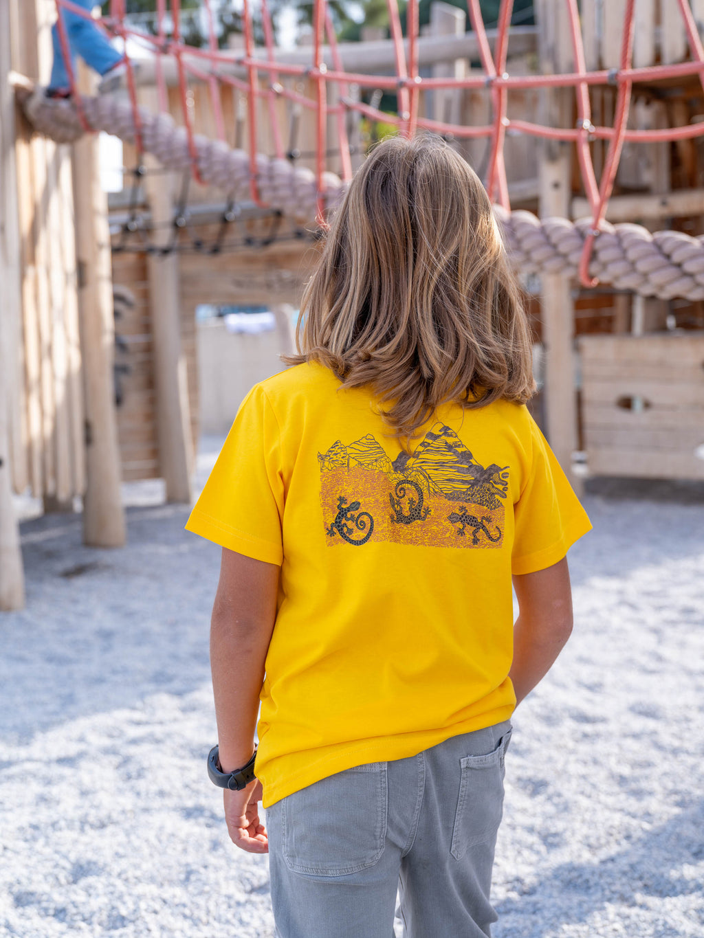 Mountain & Lizards Doodle Landscape - T-Shirts