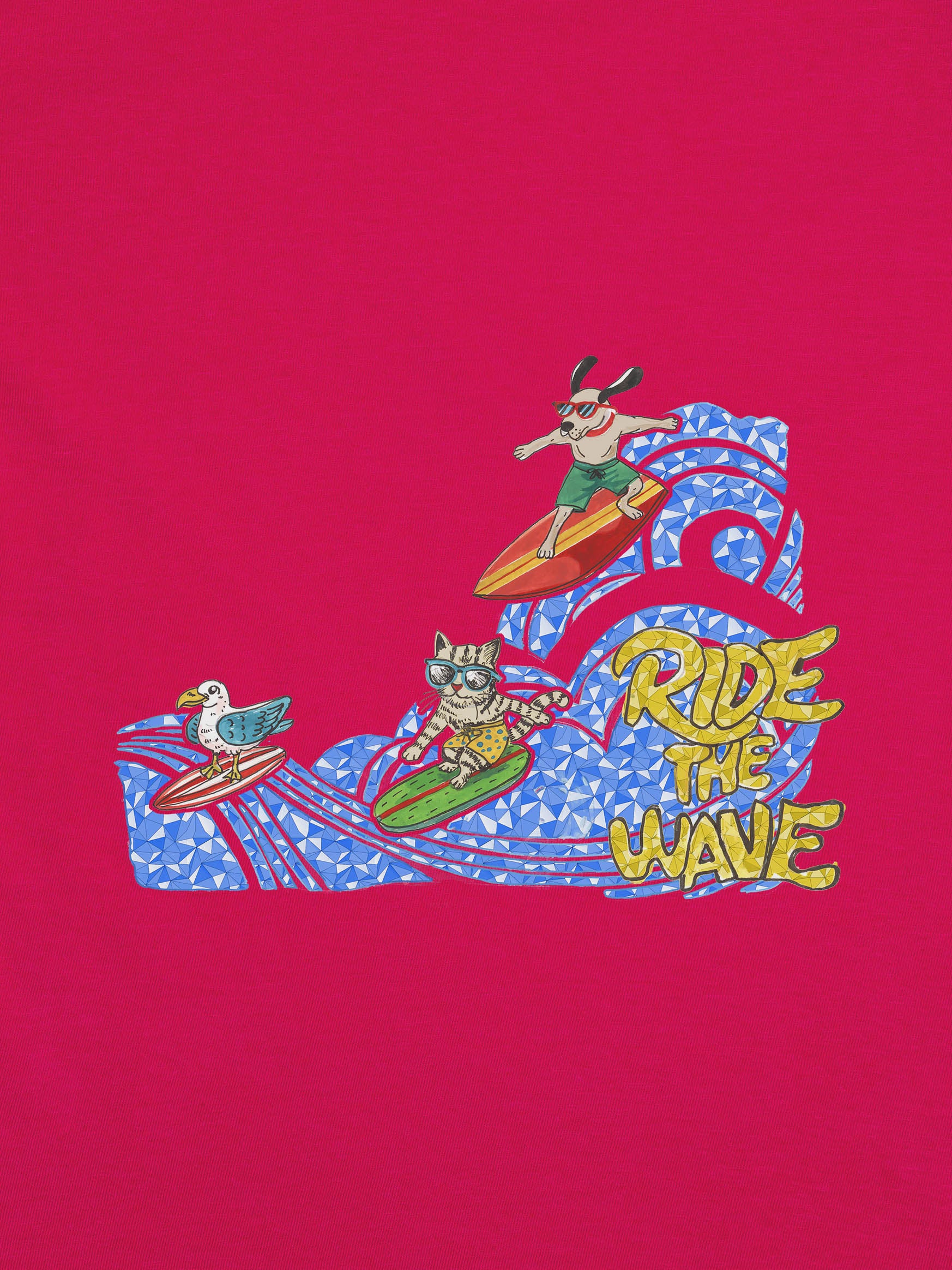Ride the Wave Surf Animals - T-Shirts