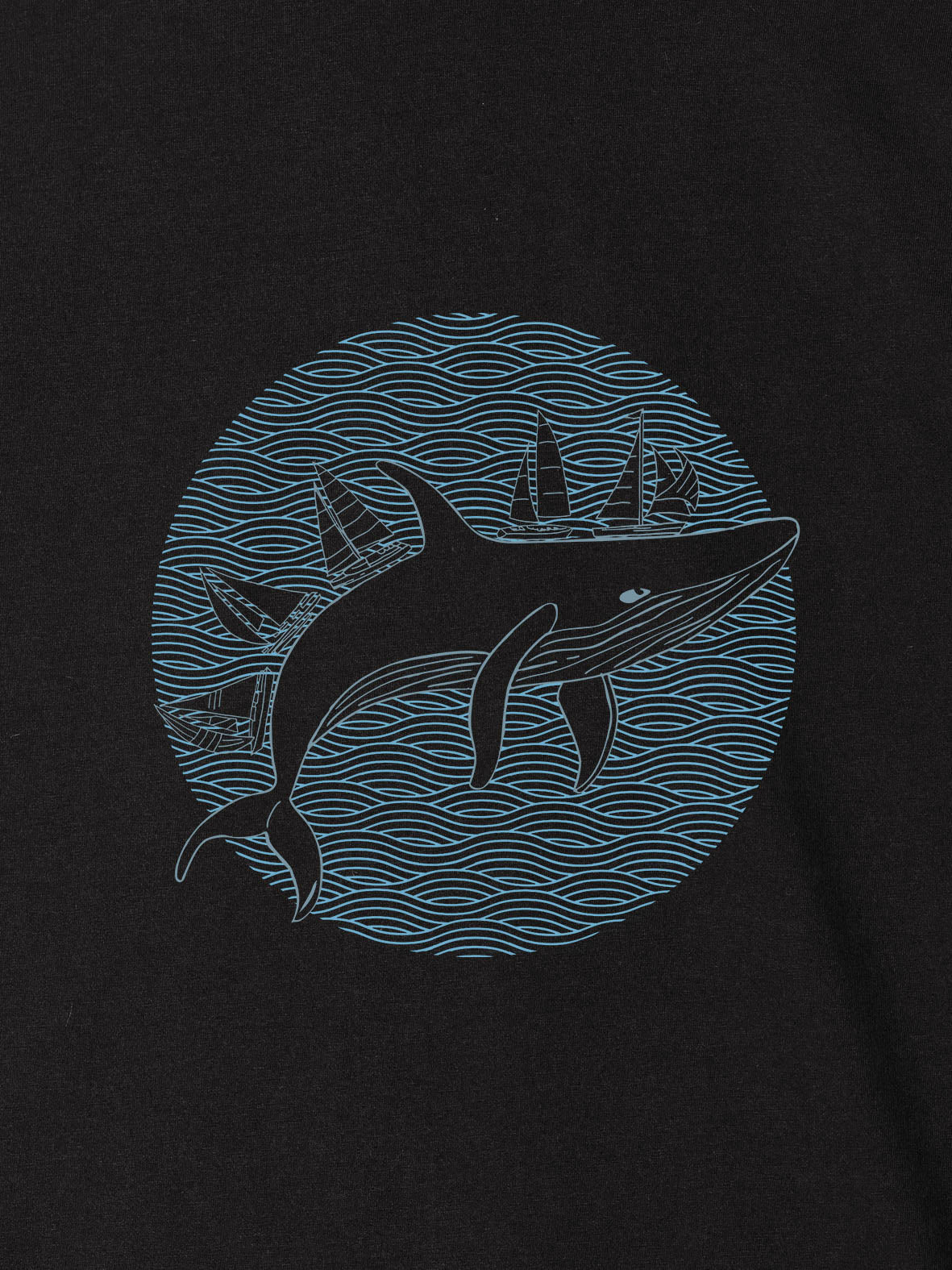 Vintage Whale Nautical Silhouette - T-Shirts