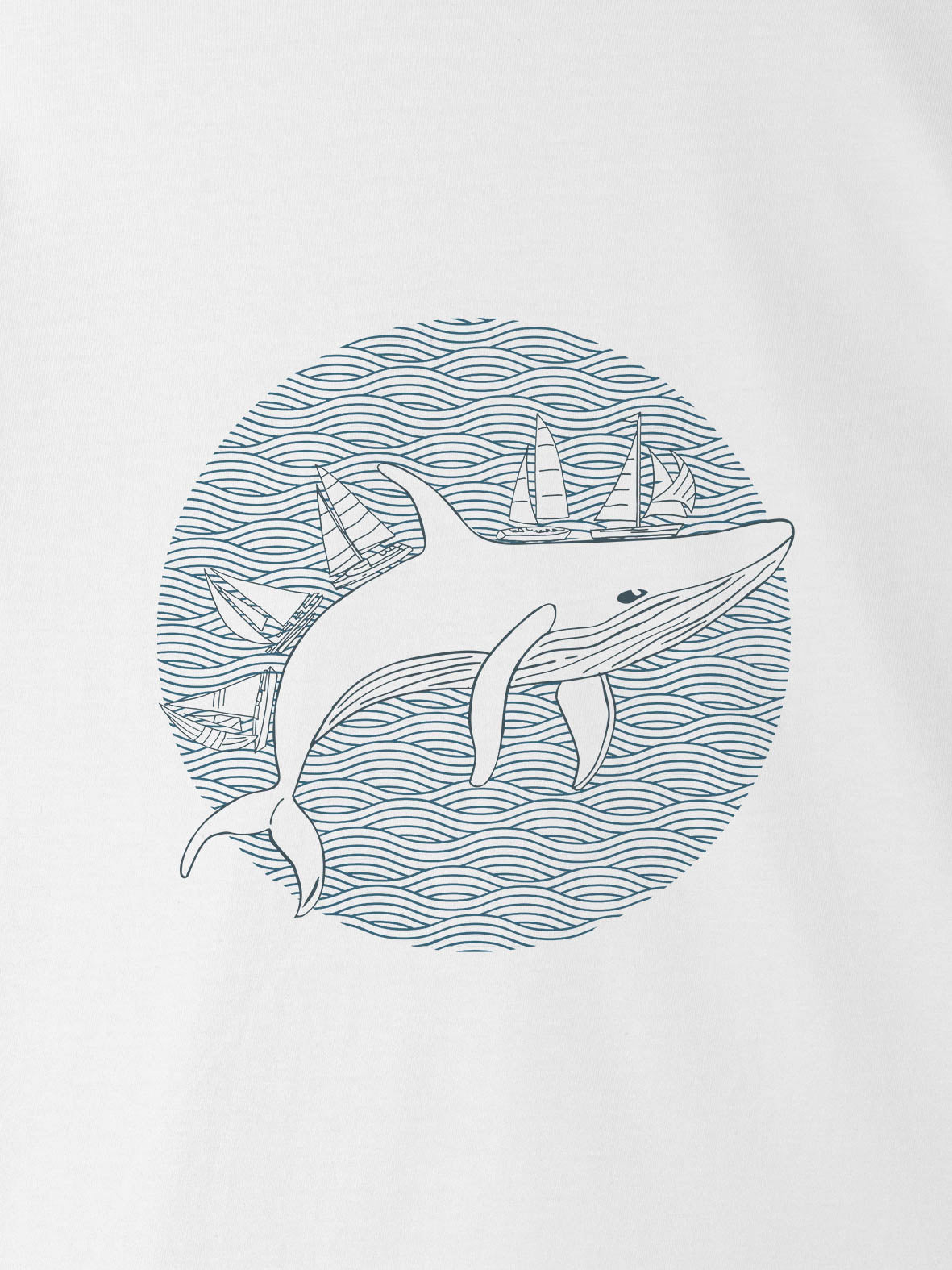 Vintage Whale Nautical Silhouette - T-Shirts