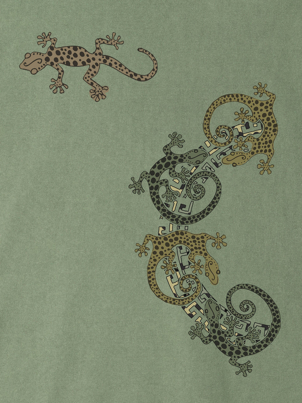 Gecko Tribal Collage - Stonewashed T-Shirts