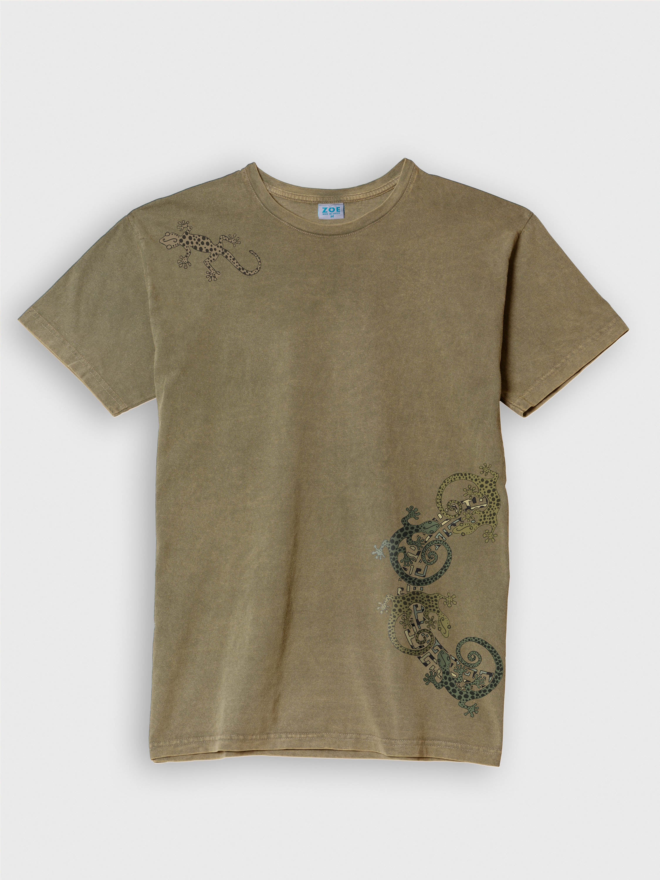 Gecko Tribal Collage - Stonewashed T-Shirts