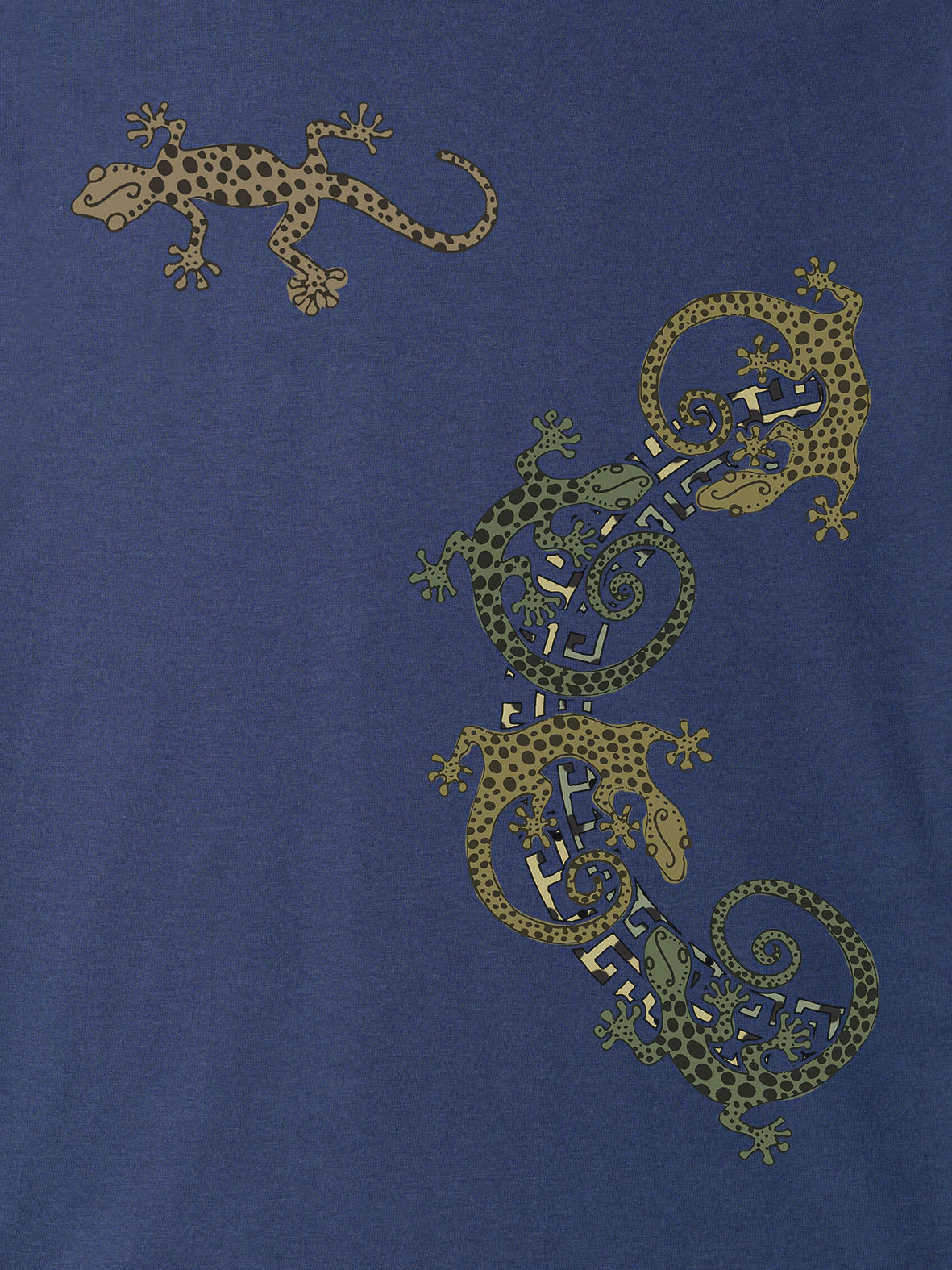 Gecko Tribal Collage - T-Shirts