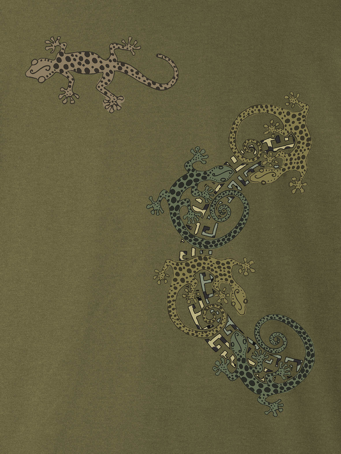 Gecko Tribal Collage - T-Shirts