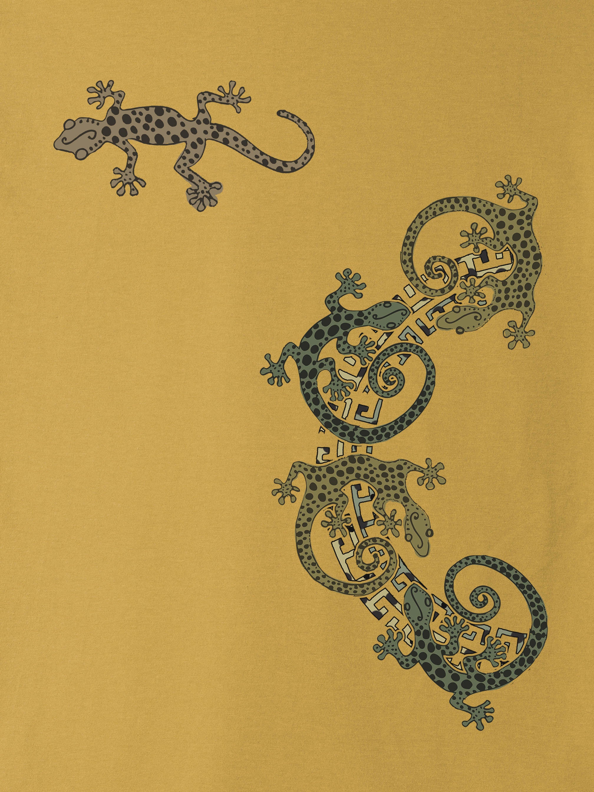 Gecko Tribal Collage - T-Shirts