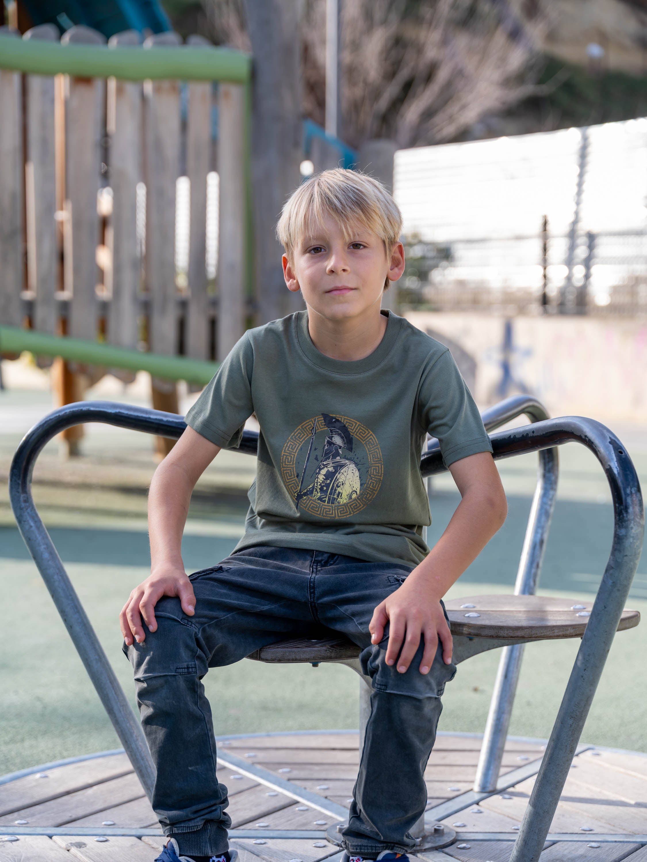 Σπαρτιατική Περικεφαλαία με Μαίανδρο - Μπλούζες