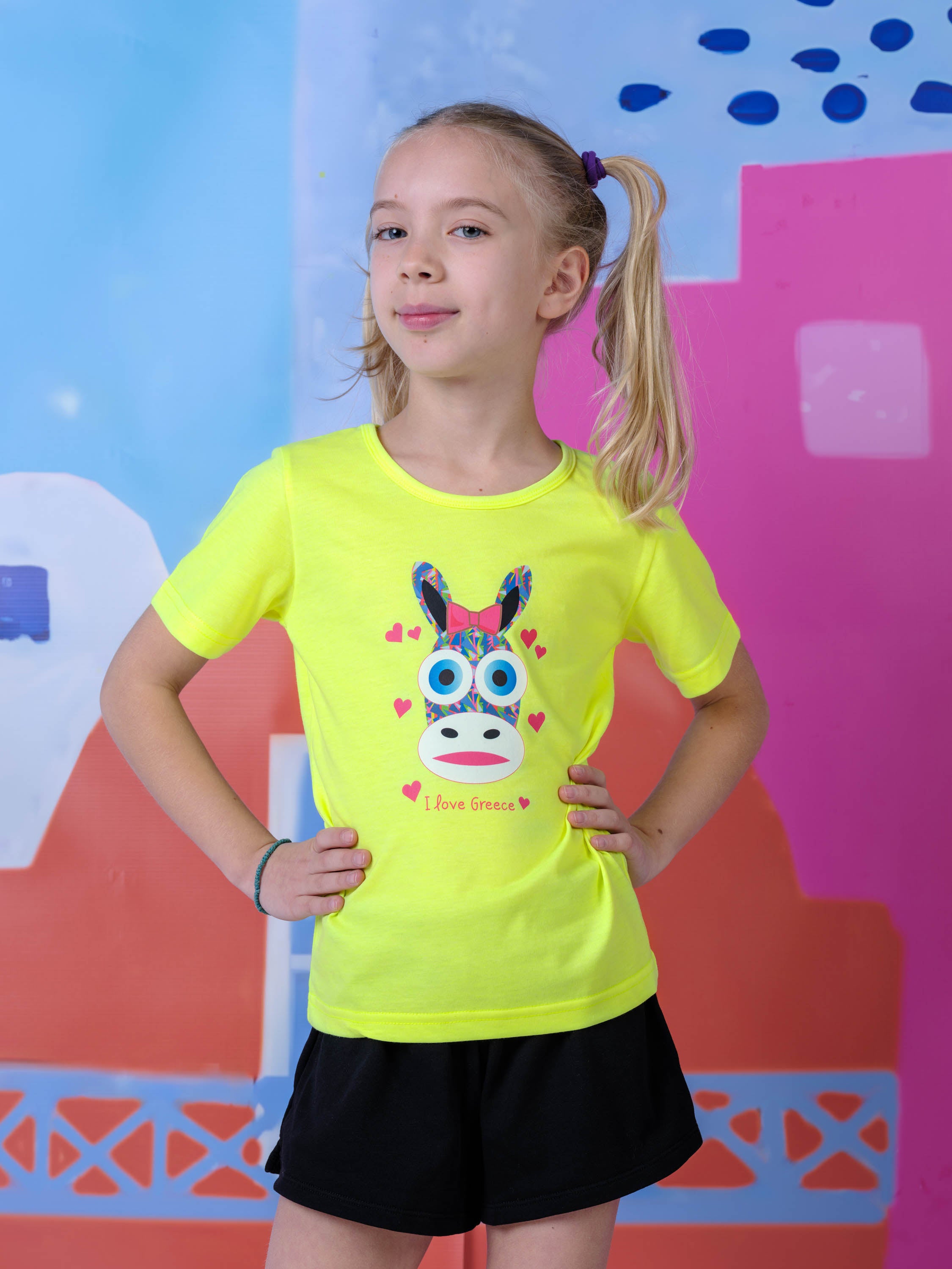 Pink Donkey Face with Bow - T-Shirts