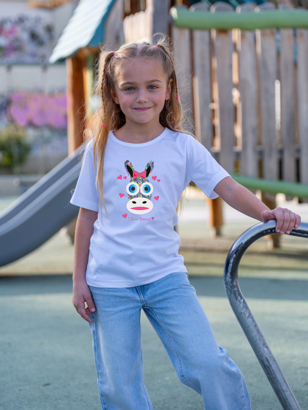 Pink Donkey Face with Bow - T-Shirts