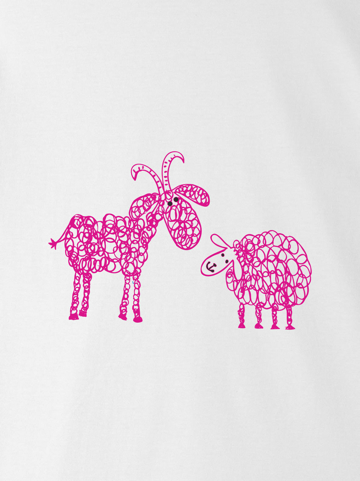 Sheep Outline Pattern - T-Shirts