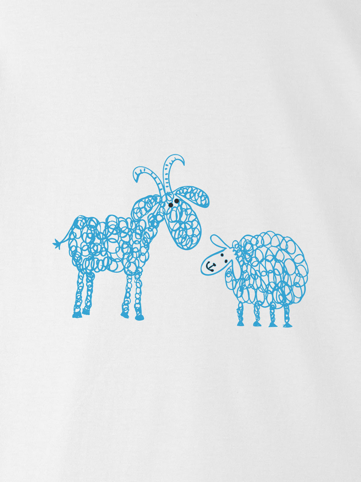 Μοτίβο με Προβατάκια (Outline) - Μπλούζες