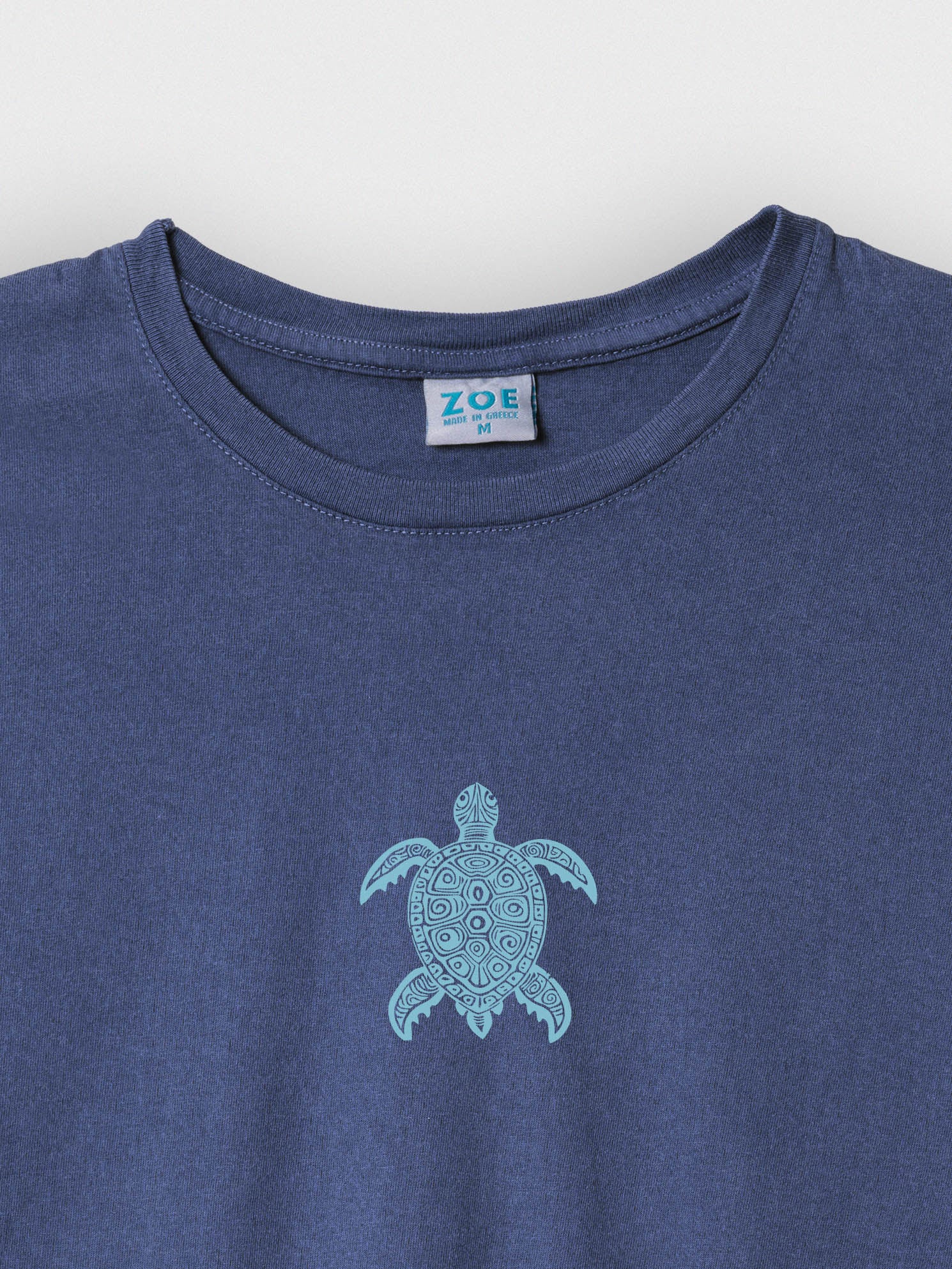 Καλλιτεχνικό Μωσαϊκό με Θαλάσσια Χελώνα - Μπλούζες Πετροπλυμένες