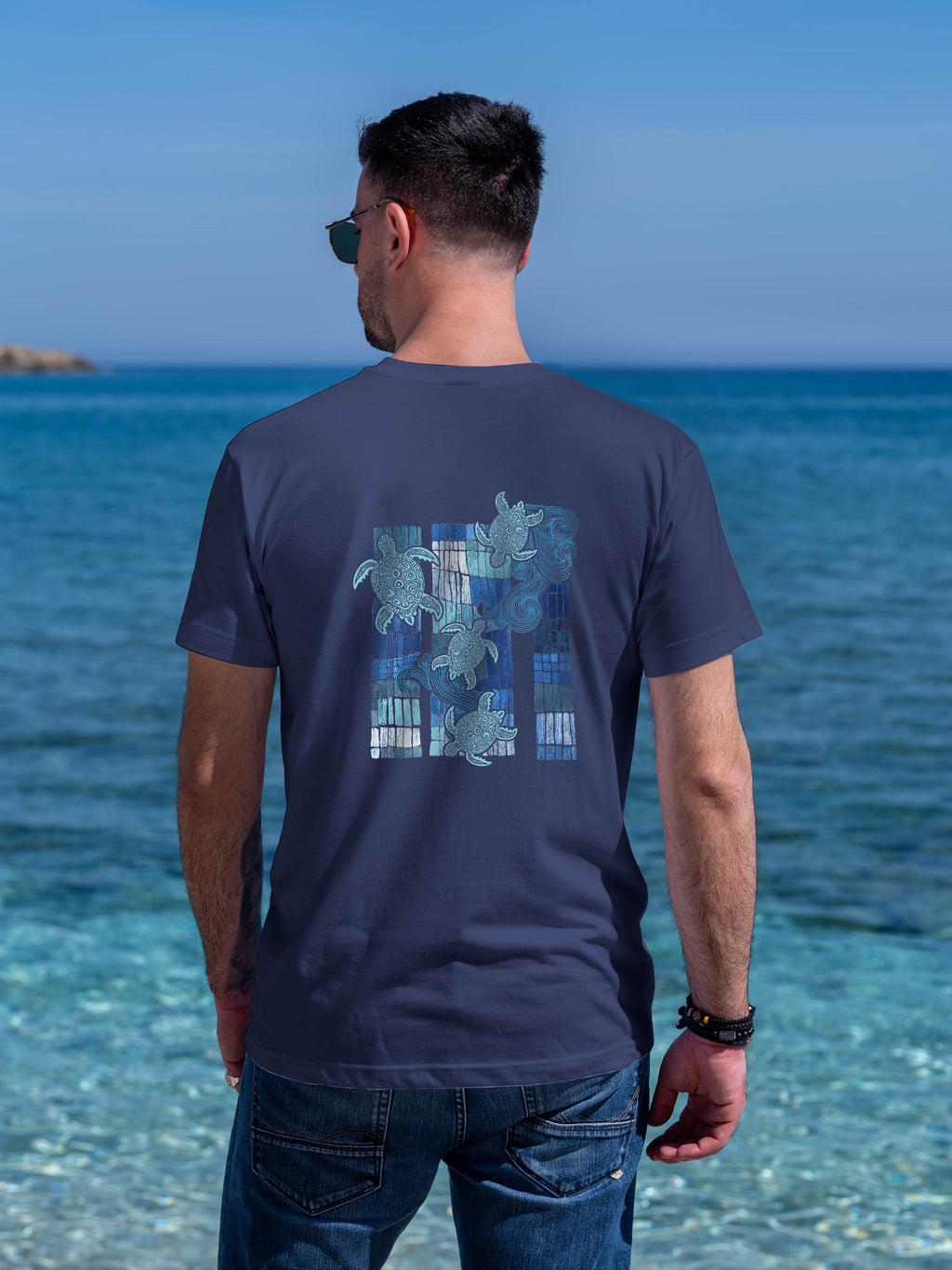 Sea Turtle Mosaic Art - T-Shirts