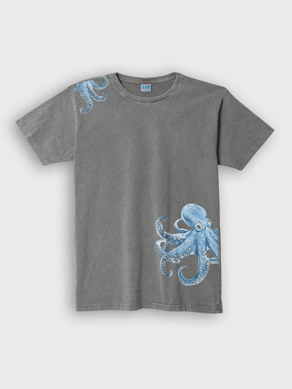 Octopus Sketch Watercolor - Stonewashed T-Shirts