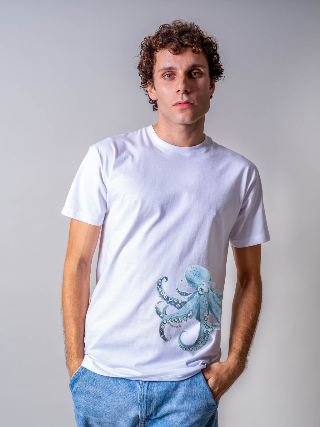 Octopus Sketch Watercolor - T-Shirts