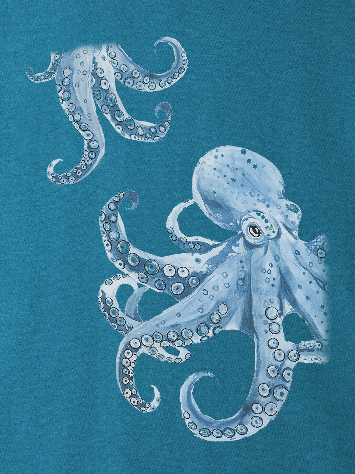 Octopus Sketch Watercolor - T-Shirts