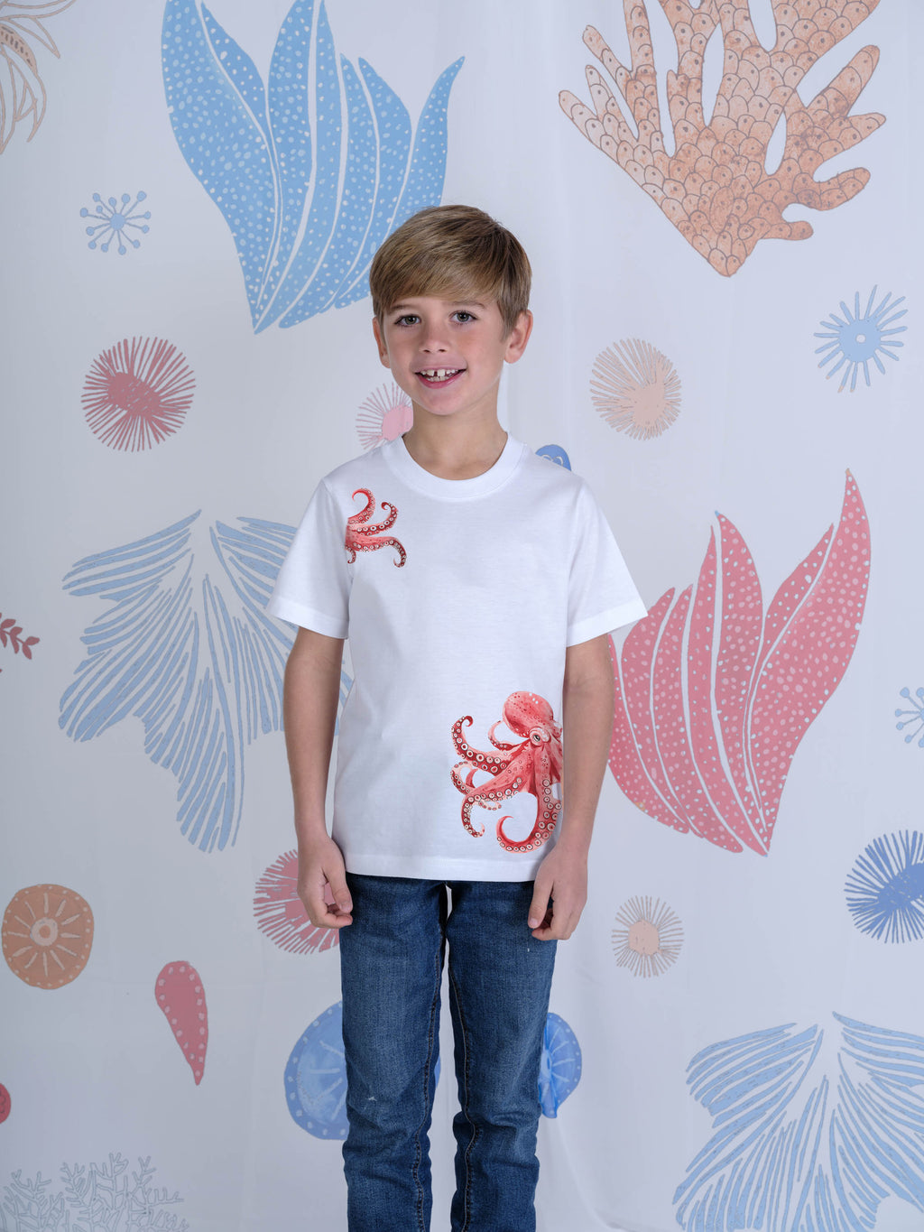Red Octopus Watercolor - T-Shirts