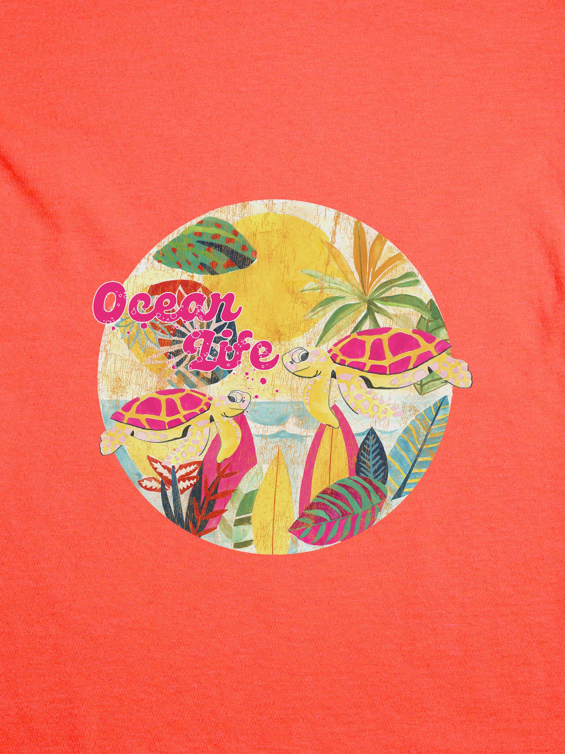 Ocean Life Tropical Circle - T-Shirts