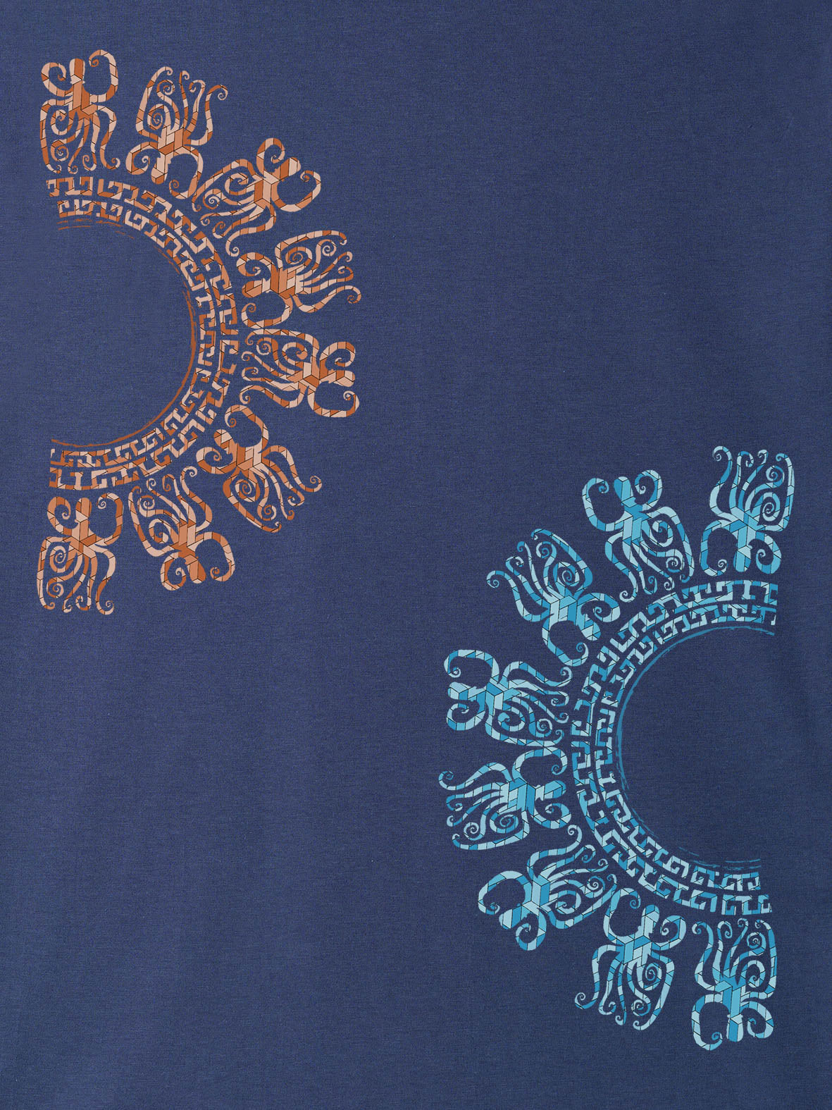 Sunburst Duo Abstract - T-Shirts