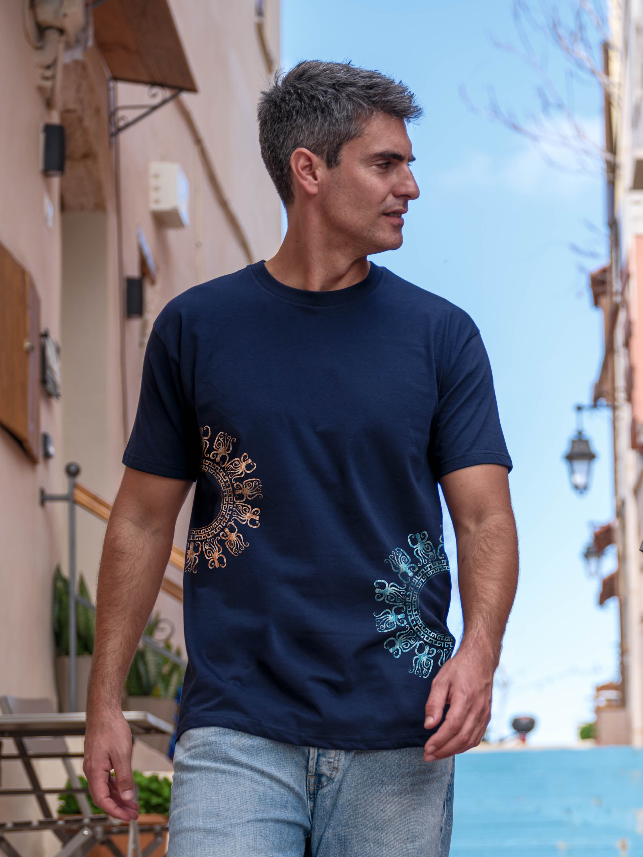 Sunburst Duo Abstract - T-Shirts