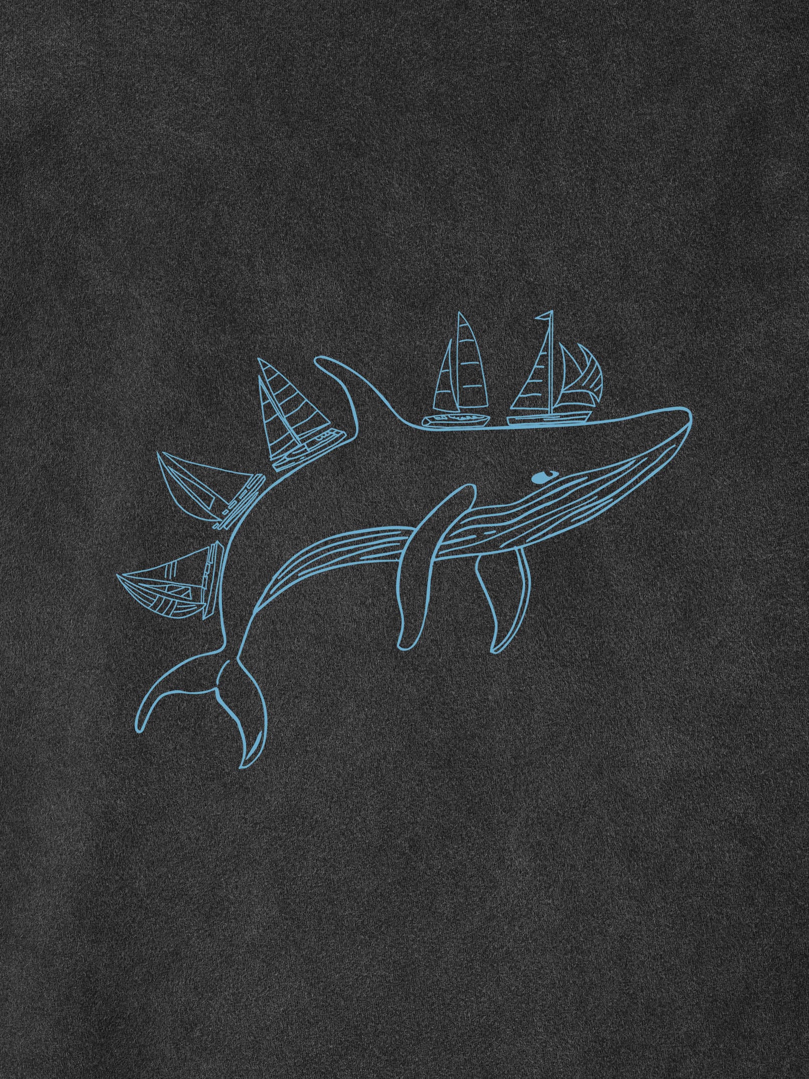 Minimal Γαλάζιο Ντεγκραντέ Σχέδιο - Μπλούζες Πετροπλυμένες