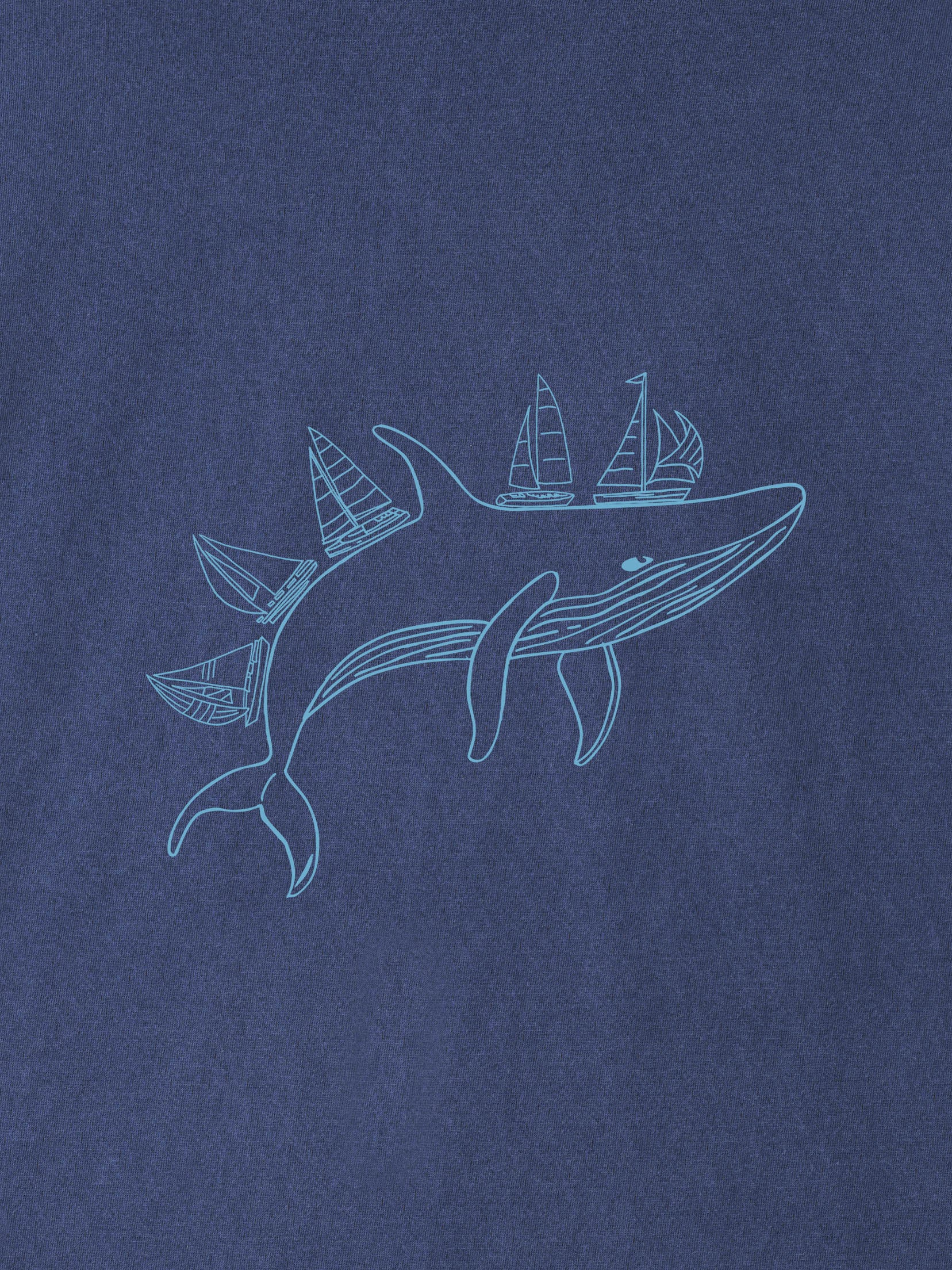 Minimal Γαλάζιο Ντεγκραντέ Σχέδιο - Μπλούζες Πετροπλυμένες