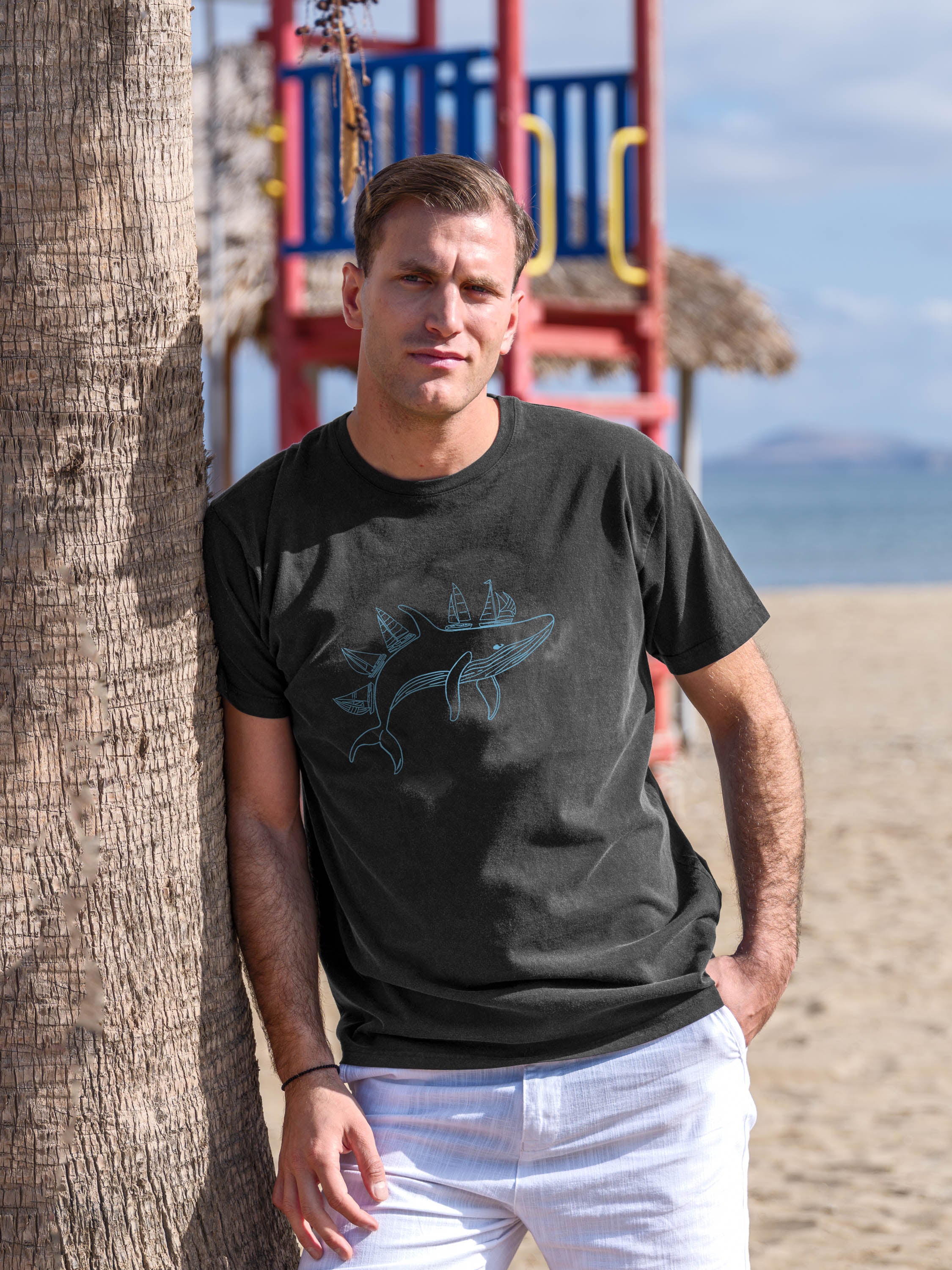 Minimal Γαλάζιο Ντεγκραντέ Σχέδιο - Μπλούζες Πετροπλυμένες