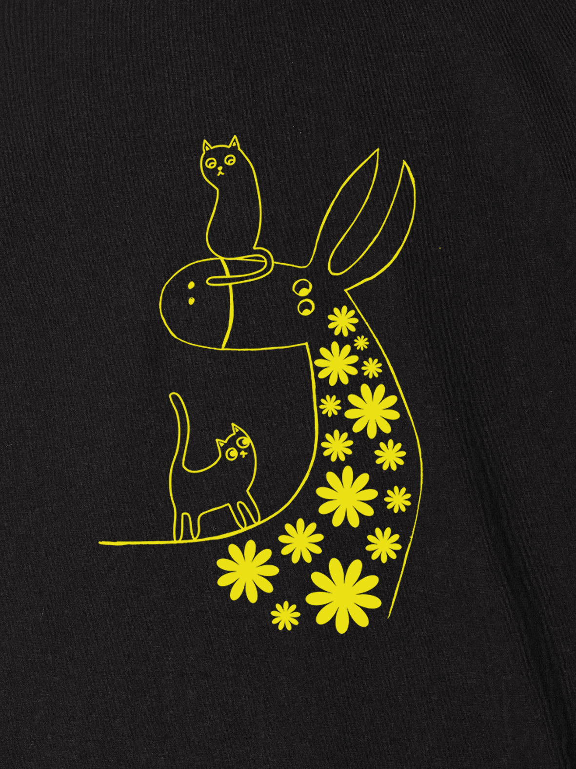 Donkey & Flowers Silhouette - T-Shirts