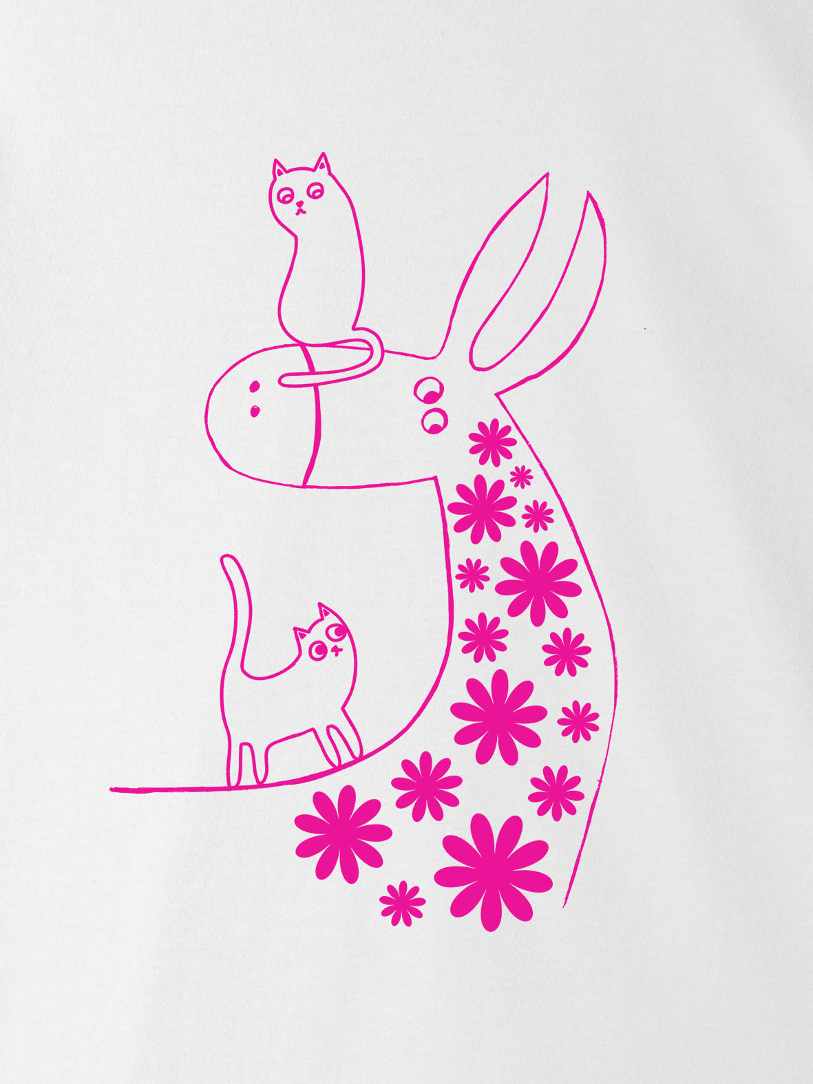 Donkey & Flowers Silhouette - T-Shirts