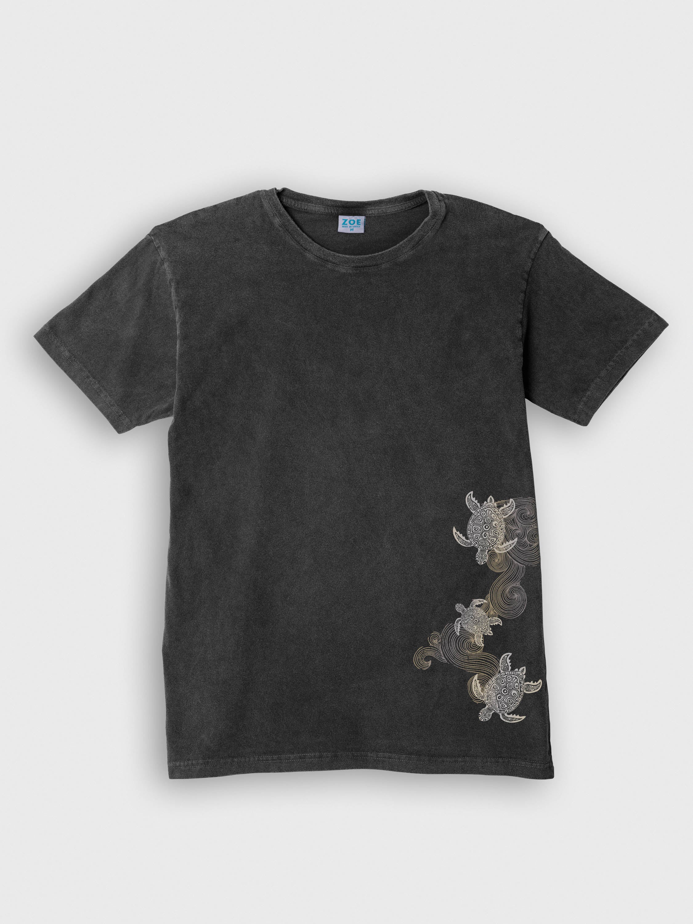 Σχέδιο Θαλάσσιες Χελώνες & Κύμα - Μπλούζες Πετροπλυμένες