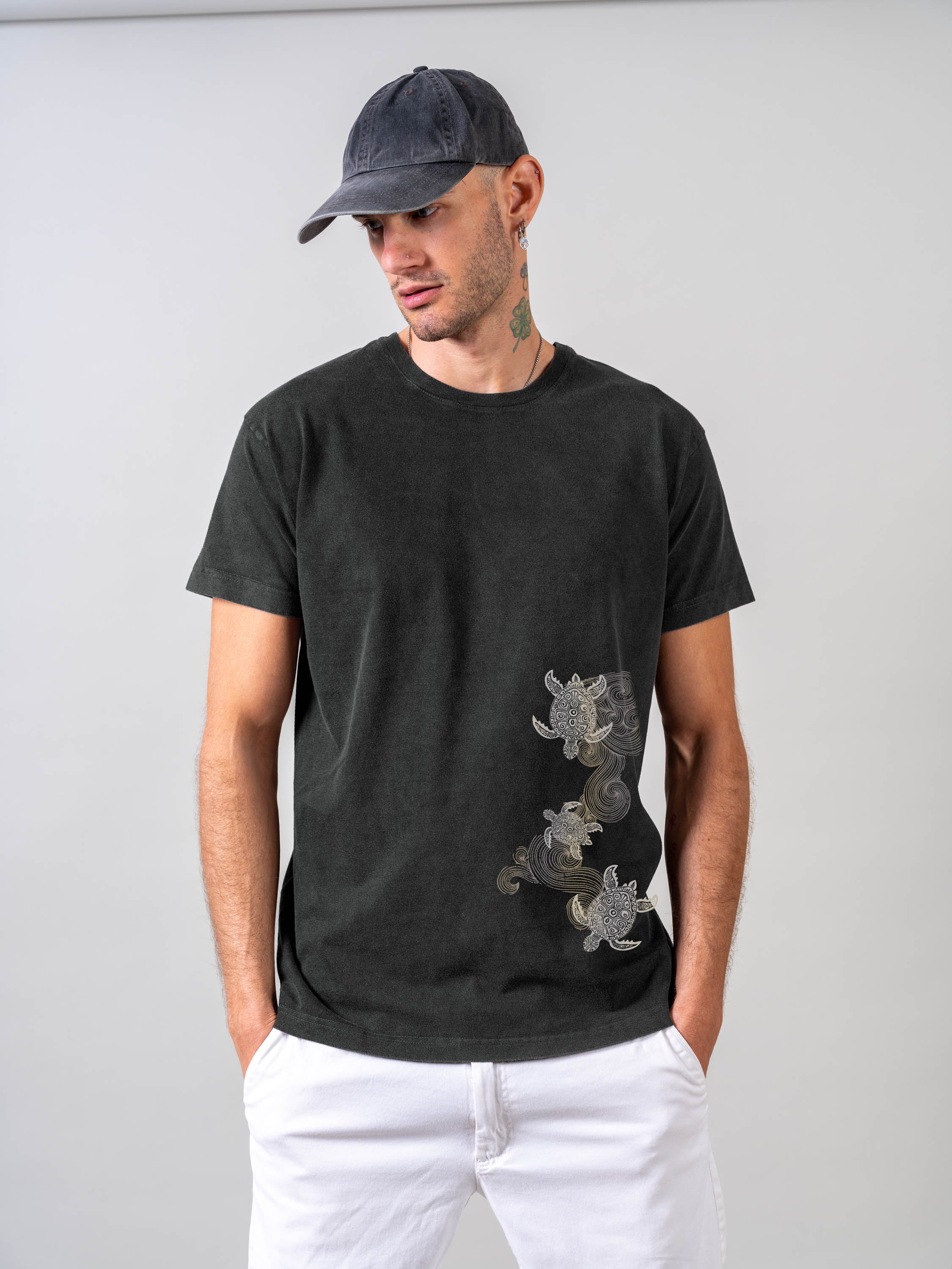 Σχέδιο Θαλάσσιες Χελώνες & Κύμα - Μπλούζες Πετροπλυμένες