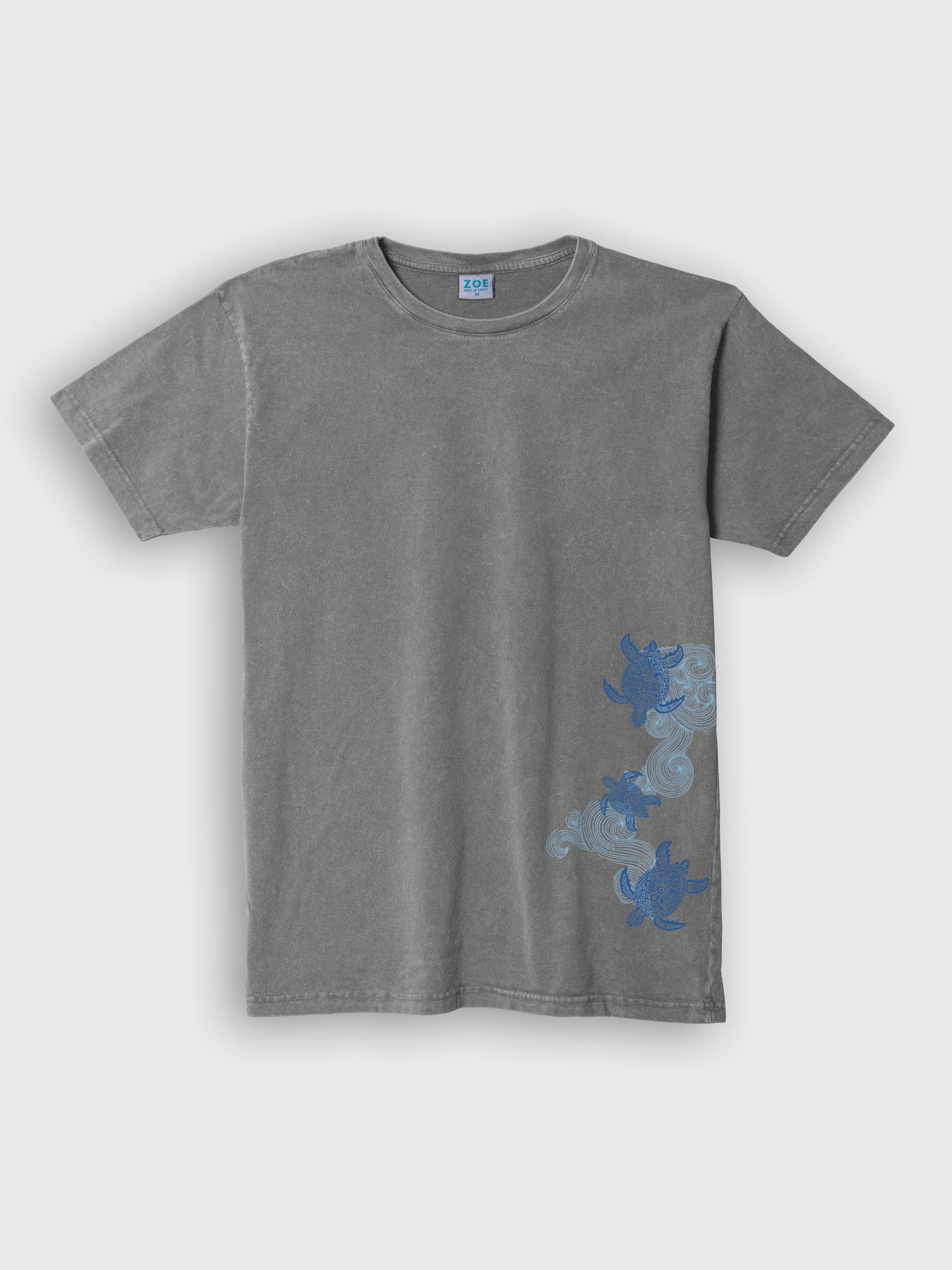 Σχέδιο Θαλάσσιες Χελώνες & Κύμα - Μπλούζες Πετροπλυμένες