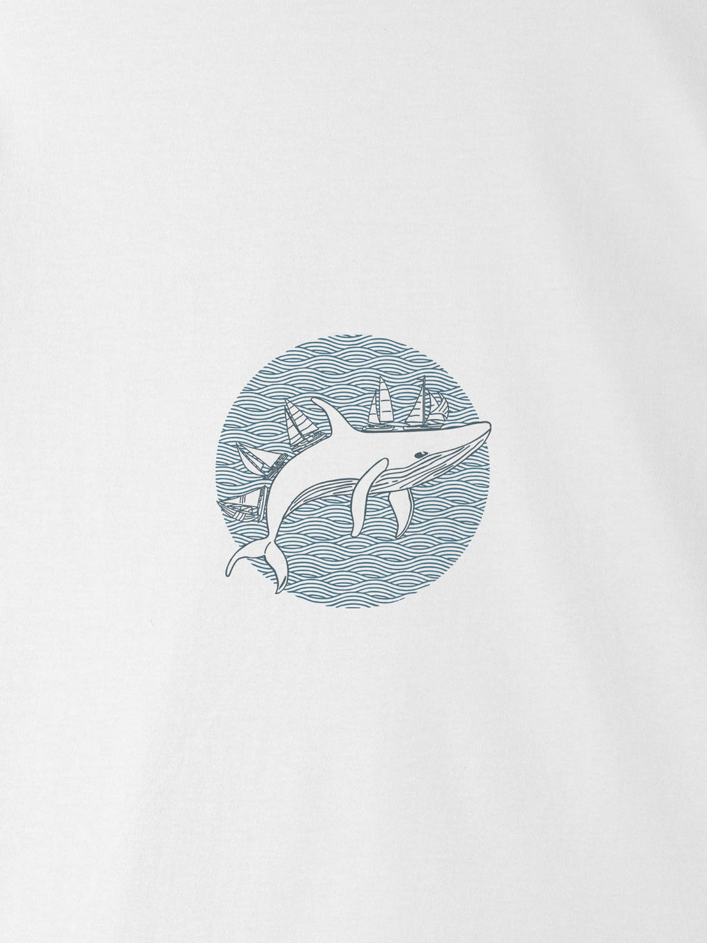 Whale & Sailboats Ocean Circle - T-Shirts