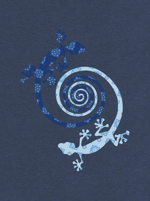 Blue Gecko Spiral - Hoodies