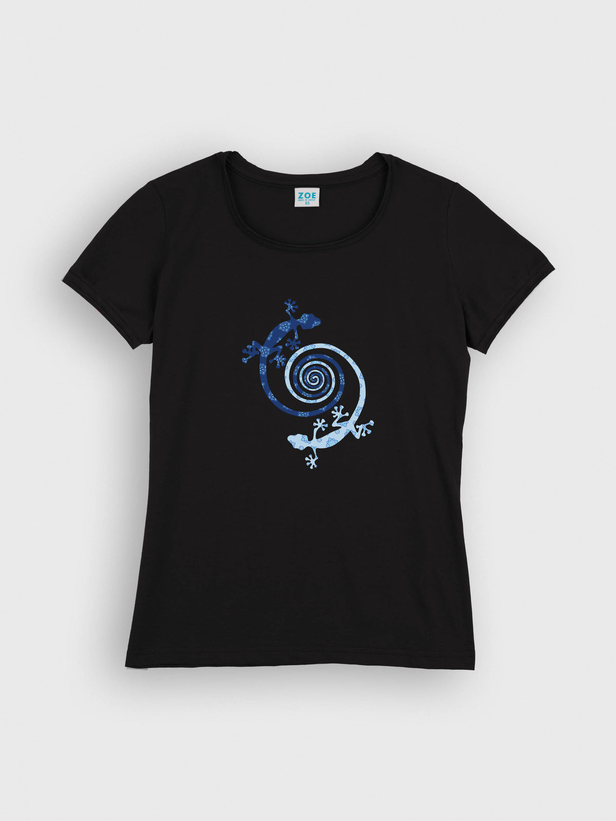 Blue Gecko Spiral - T-Shirts