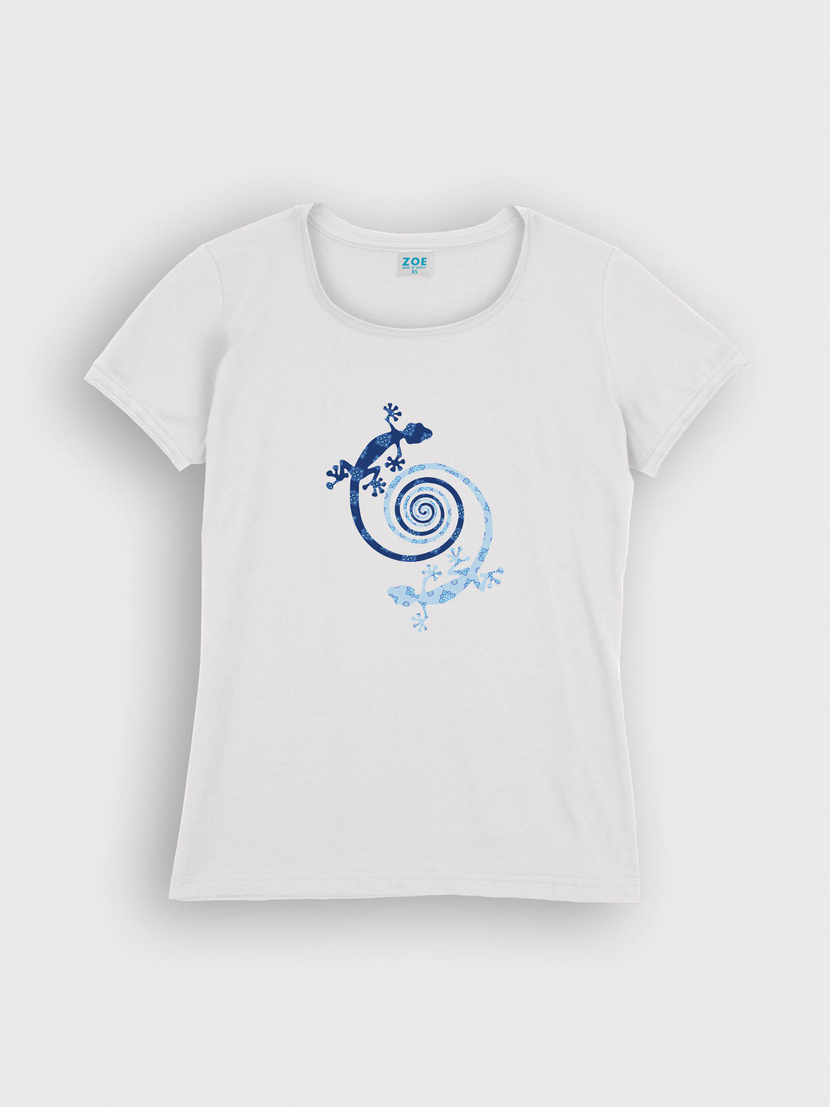 Blue Gecko Spiral - T-Shirts