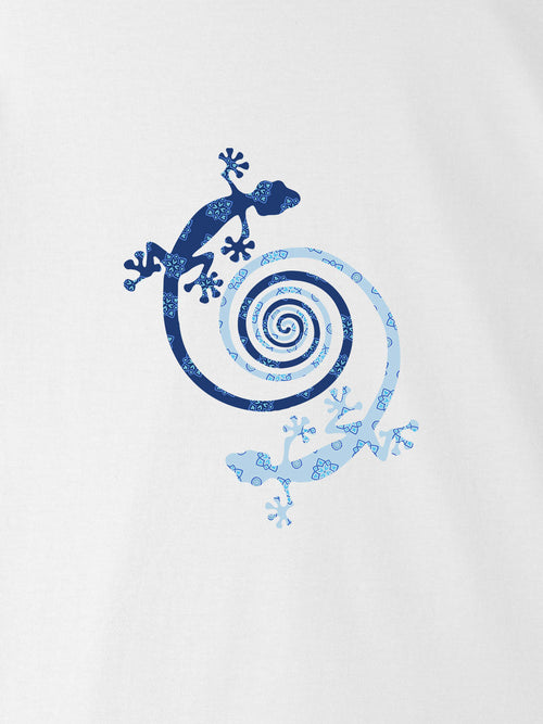 Blue Gecko Spiral - T-Shirts