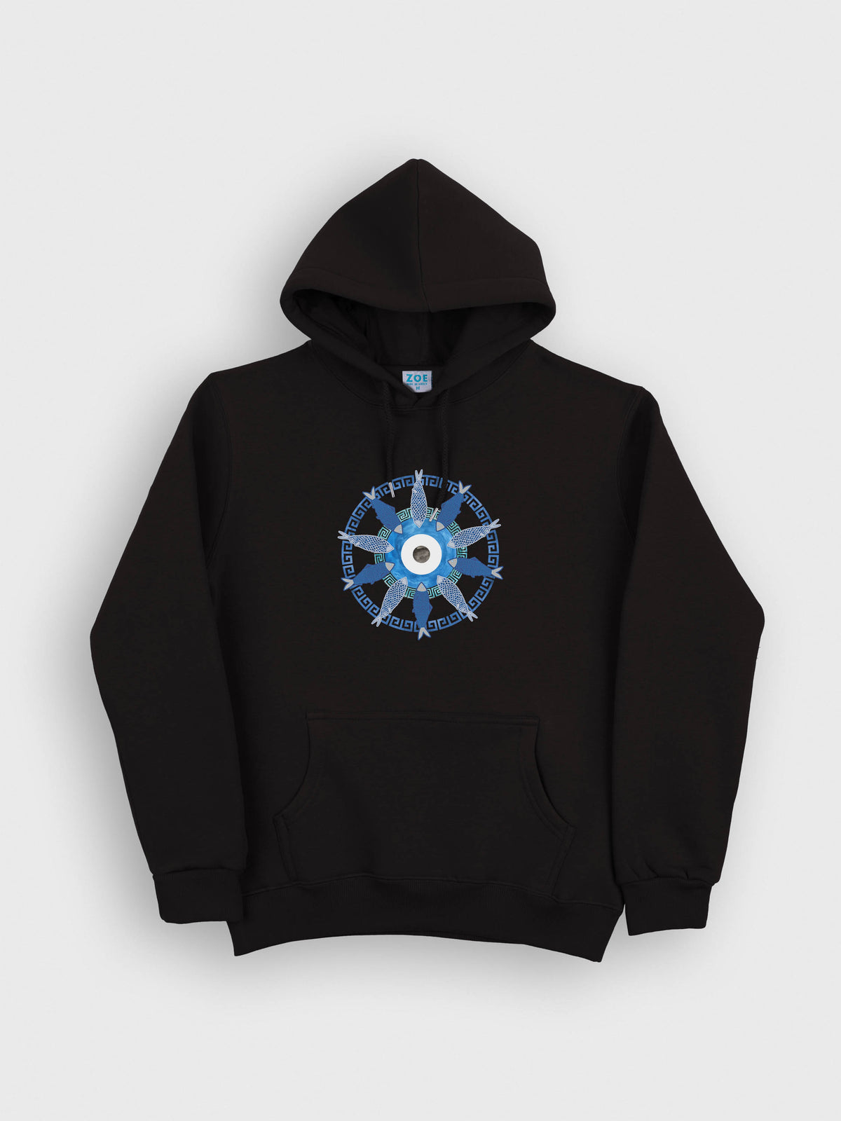 Fish Wheel Greek Key Circle - Hoodies