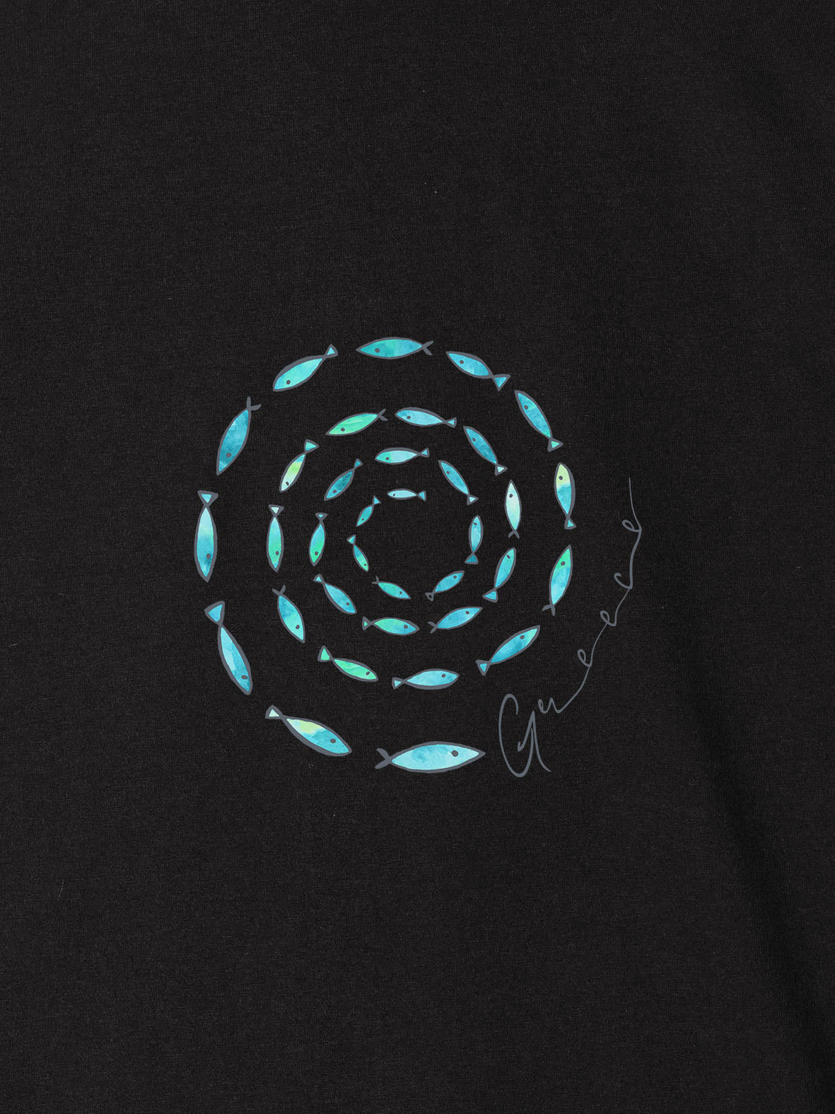 Fish Spiral Greece - T-Shirts