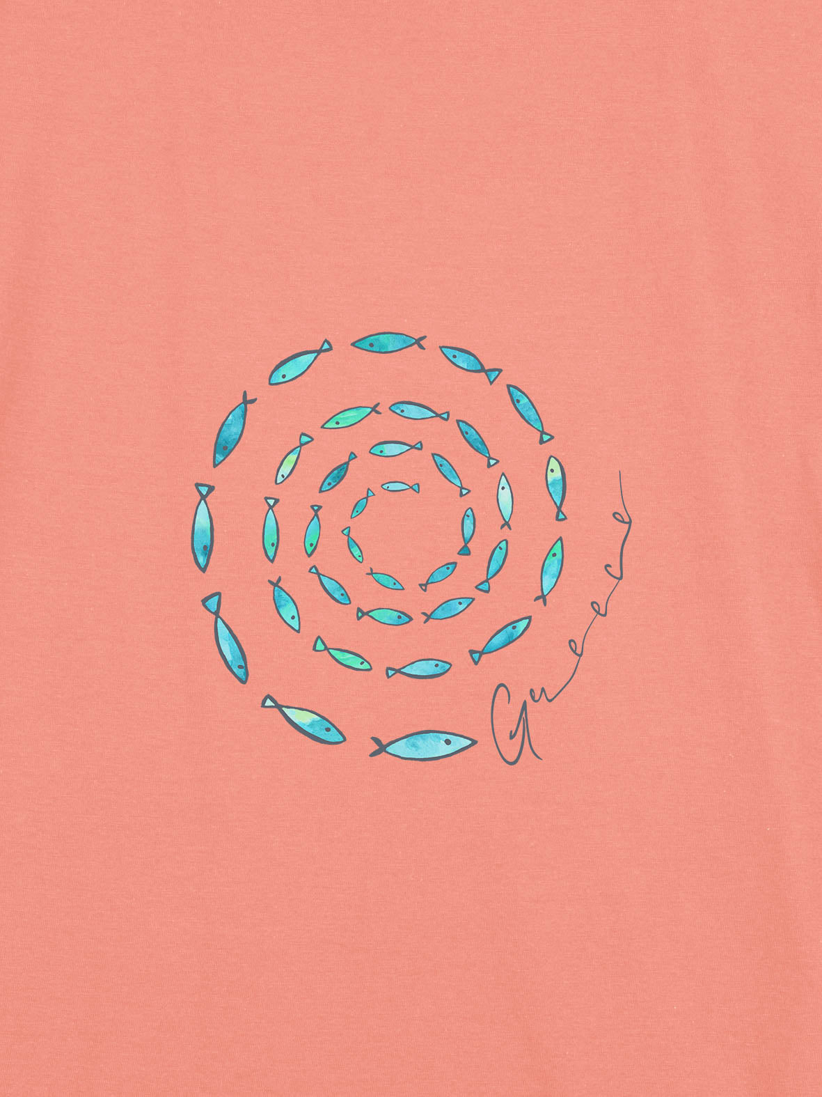 Fish Spiral Greece - T-Shirts