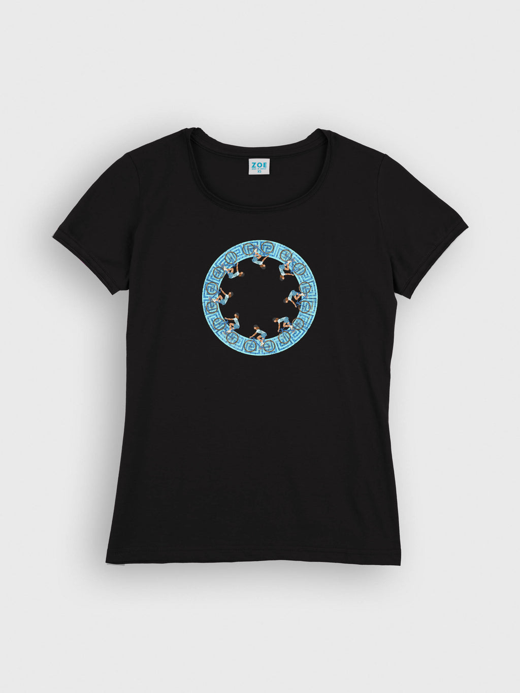 Cyclists Greek Key Circle - T-Shirts