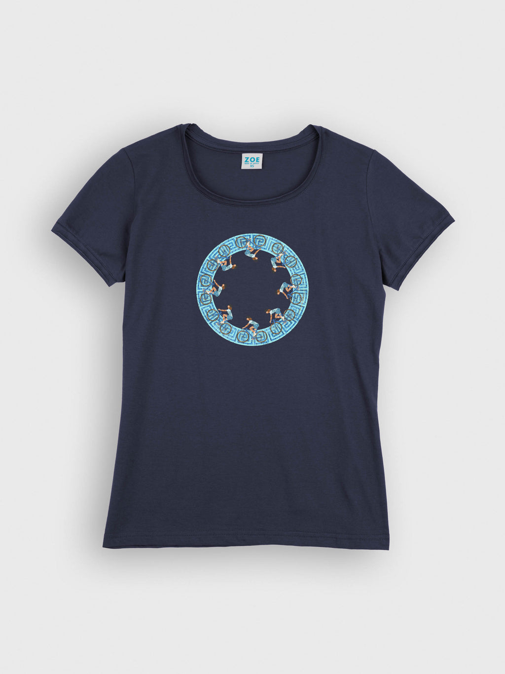 Cyclists Greek Key Circle - T-Shirts