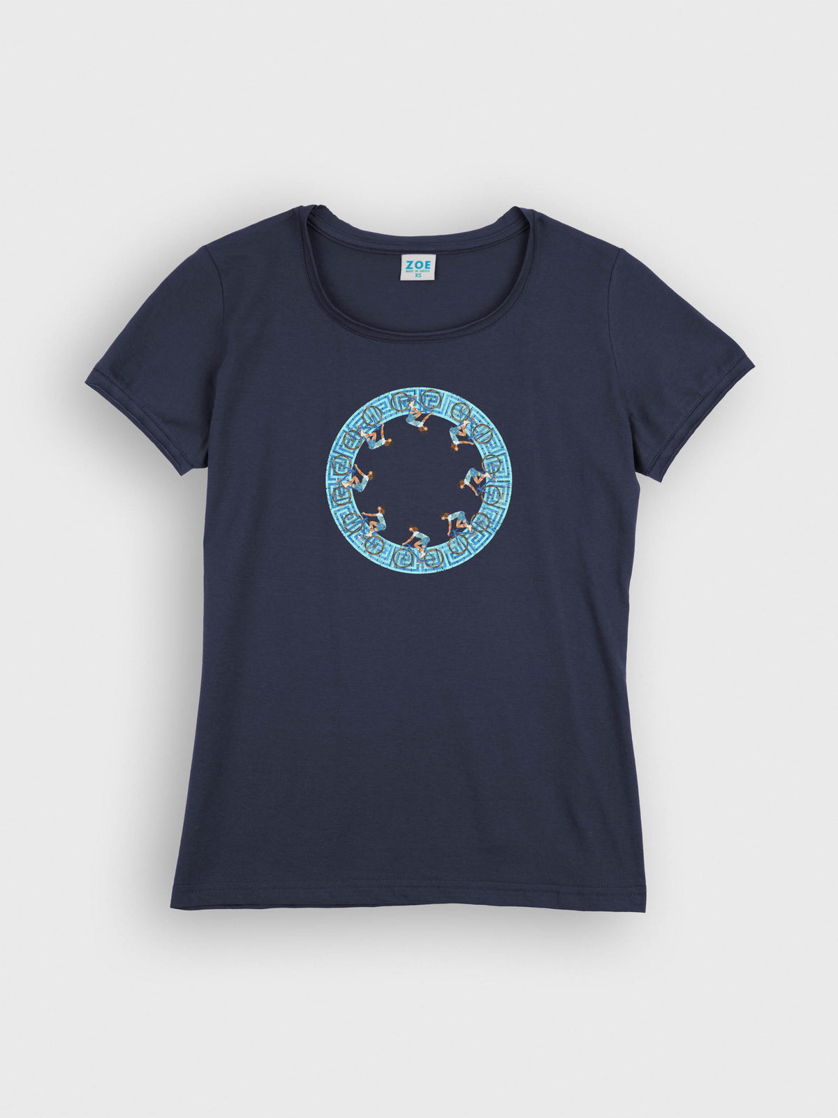 Cyclists Greek Key Circle - T-Shirts