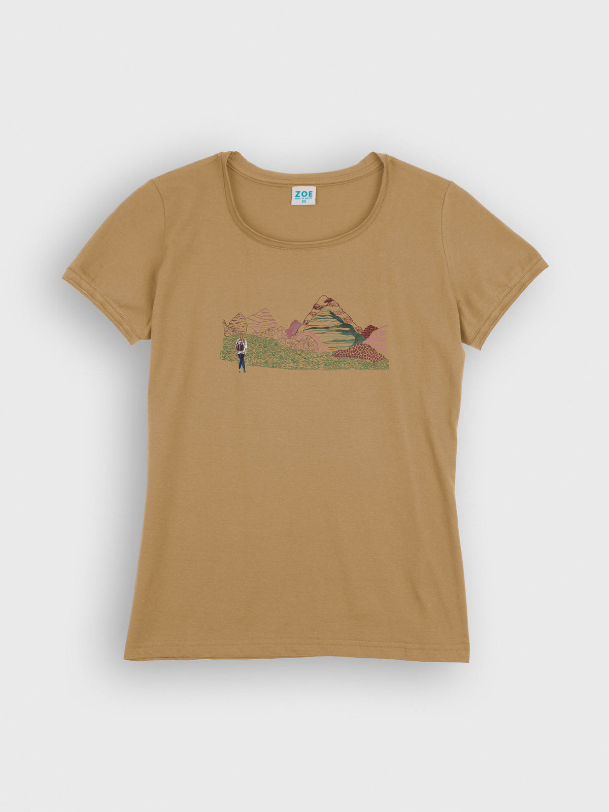 Hiker in Colorful Mountains - T-Shirts