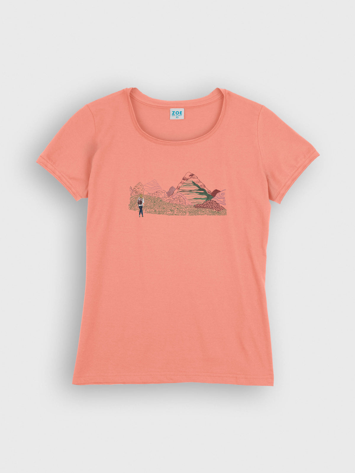 Hiker in Colorful Mountains - T-Shirts