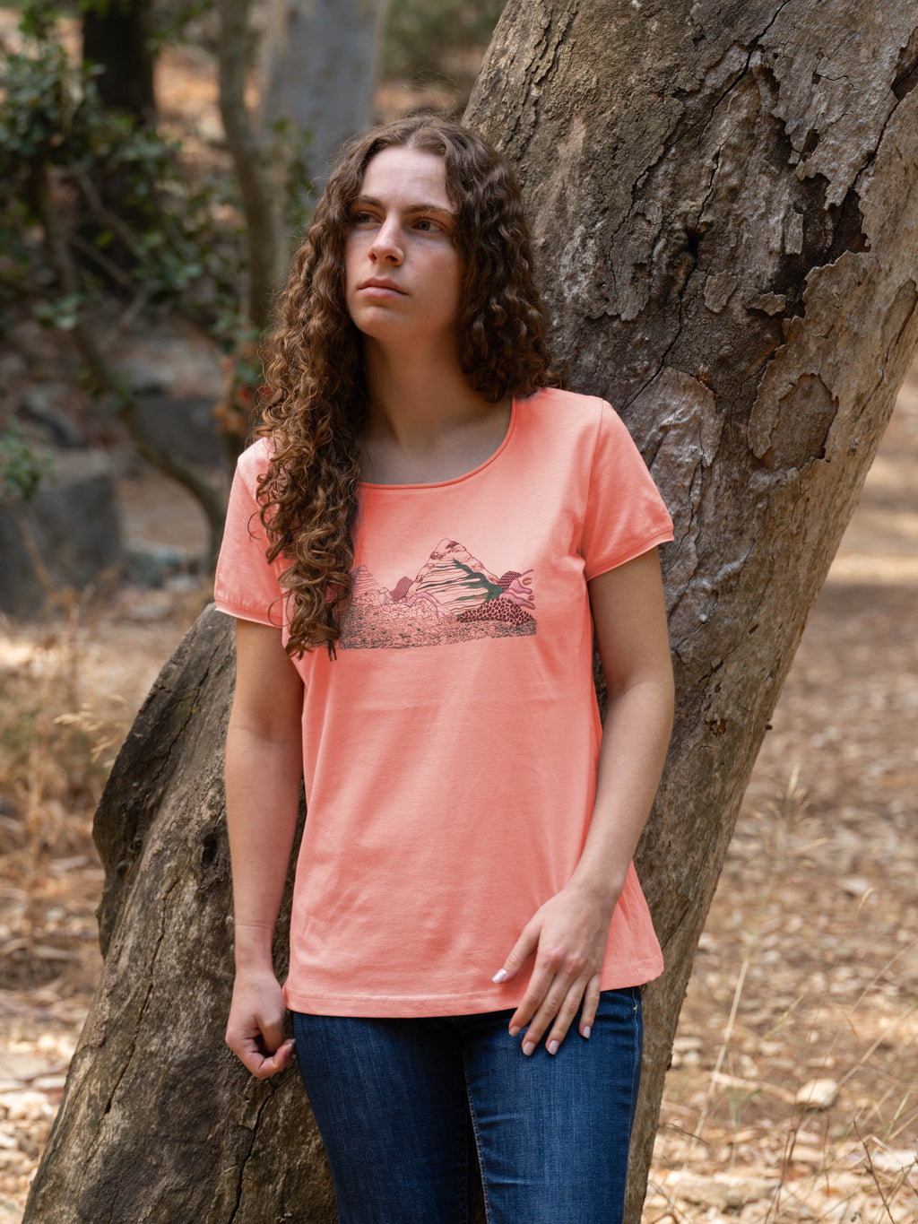 Hiker in Colorful Mountains - T-Shirts