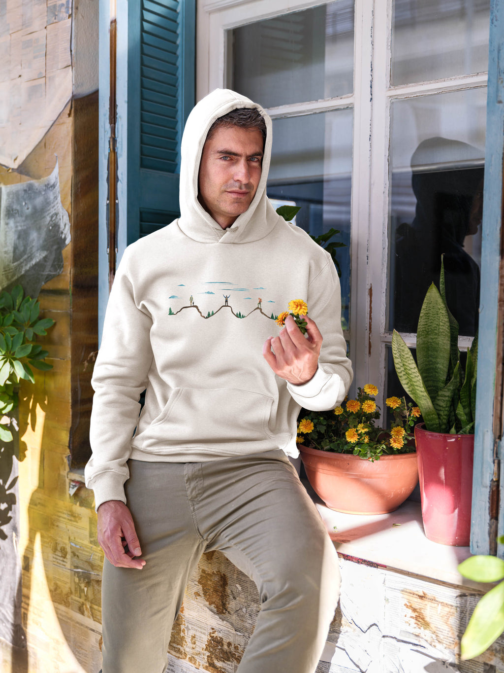 Hikers on Mountain Peaks - Hoodies