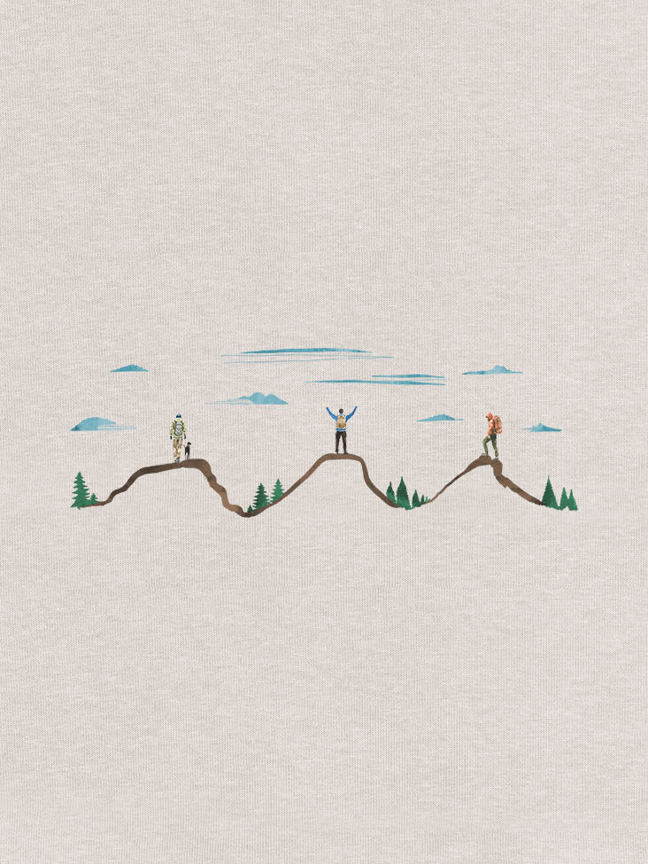 Hikers on Mountain Peaks - Hoodies