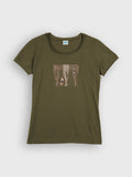 Hiker with Dog in the Forest & Swallows - T-Shirts