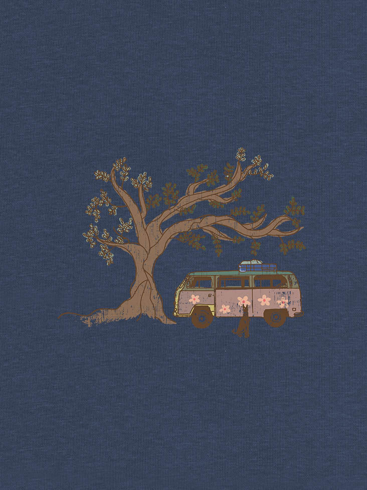 Camper Van & Ελιά με Σκύλο - Φούτερ με κουκούλα