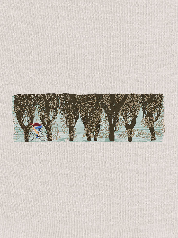 Cyclist Through the Trees - Hoodies